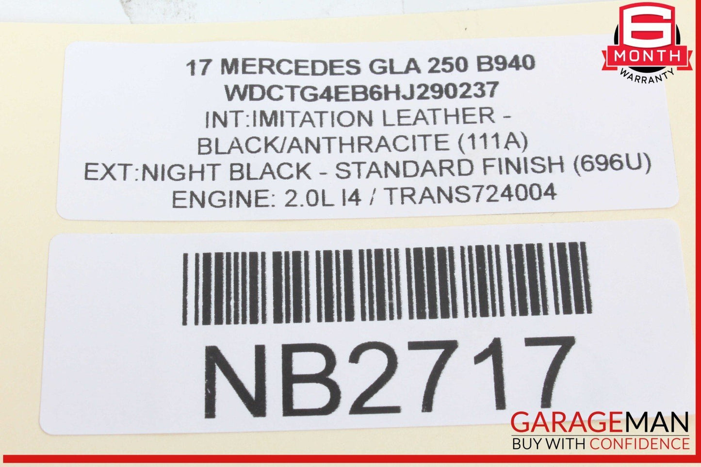 14-20 Mercedes X156 GLA250 Steering Wheel w/ Paddle Shifters Assy Black