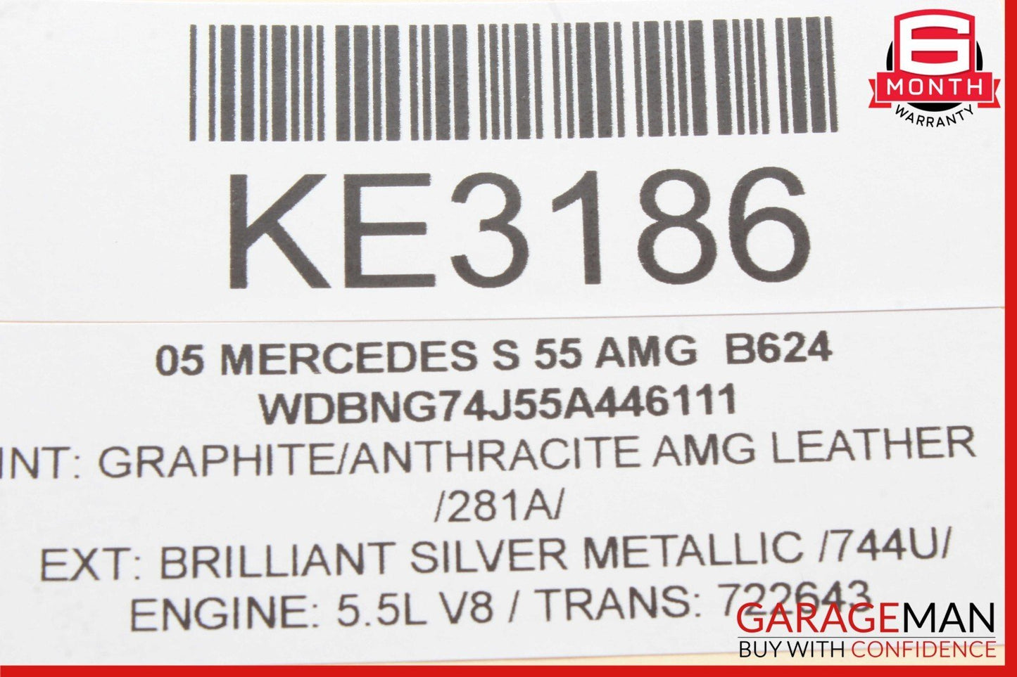 06-12 Mercedes W220 S55 AMG GLK350 M272 Right Side Exhaust Manifold Header OEM