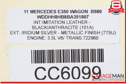 10-16 Mercedes W212 E350 E400 Panoramic Pano Sunroof Rail Track Frame OEM