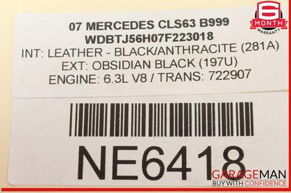 07-15 Mercedes W219 CLS63 E63 SL63 AMG 6.3L Engine Right Exhaust Camshaft OEM
