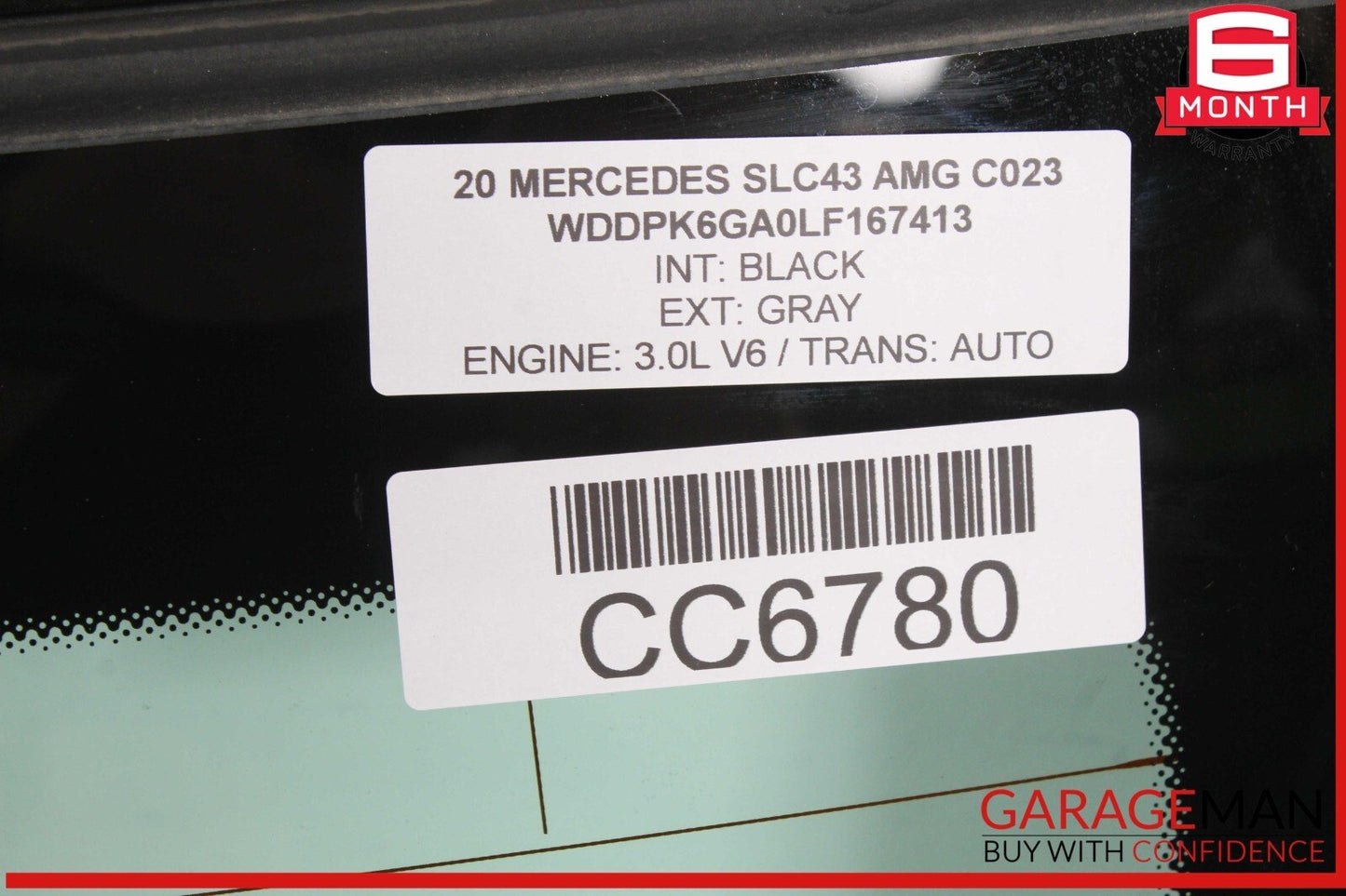 12-20 Mercedes R172 SLC43 AMG SLC300 Rear Back Windshield Glass OEM