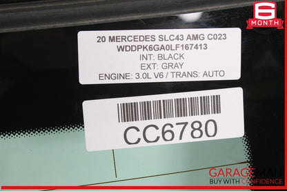 12-20 Mercedes R172 SLC43 AMG SLC300 Rear Back Windshield Glass OEM