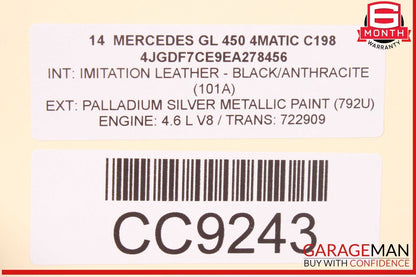13-19 Mercedes X166 GL450 GL550 GLS550 Rear Right Side Door Shell OEM