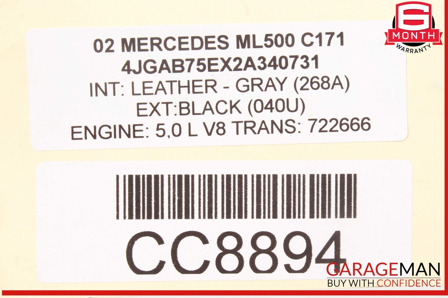 00-05 Mercedes W163 ML500 ML55 AMG Engine Cooling Radiator 1635000003 OEM