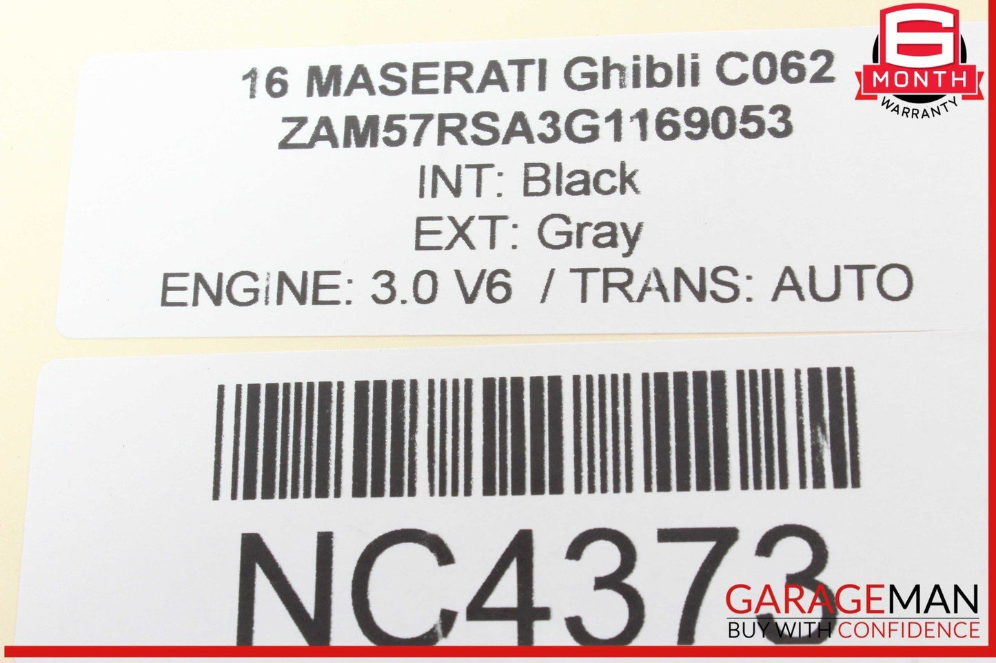 14-18 Maserati Ghibli M157 Front Right Side Intercooler Duct Shroud 670004139
