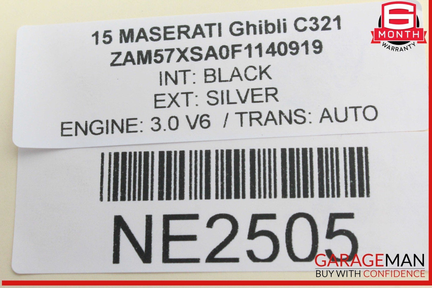 14-17 Maserati Ghibli Emergency Parking Brake Actuator 670030076 OEM