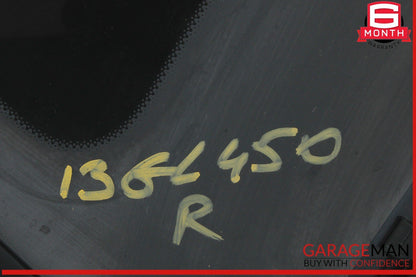 13-19 Mercedes X166 GL450 GLS550 Rear Right Side Quarter Window Glass Trim Assy