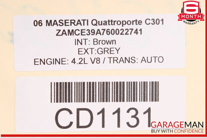 06-13 Maserati Quattroporte M139 Gas Fuel Tank Reservoir Assembly OEM