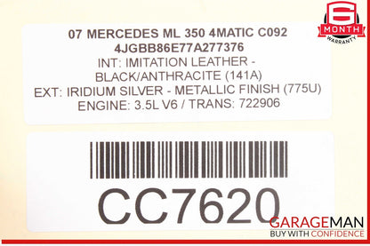 06-10 Mercedes W164 ML350 Front Right Passenger Bottom Lower Seat Cushion OEM