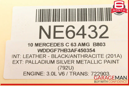 07-15 Mercedes W204 C63 E63 SL63 AMG 6.3L Engine Left Exhaust Camshaft OEM
