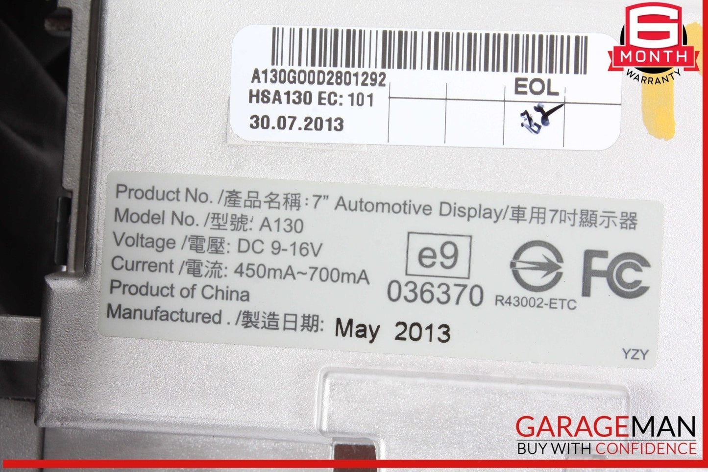13-16 Audi A4 Front Dash Info Navigation Audio Radio LCD Display Screen Monitor