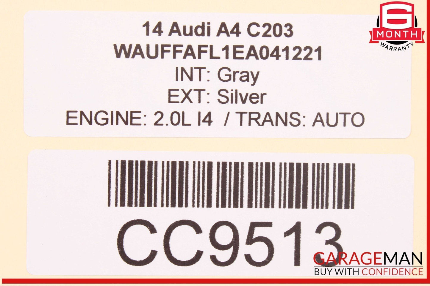09-16 Audi A4 Front Left Driver Side Lower Bottom Seat Cushion OEM