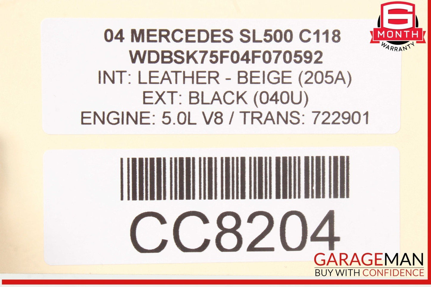 03-06 Mercedes R230 SL500 Engine Motor Cooling Radiator Fan Shroud A/C Condenser