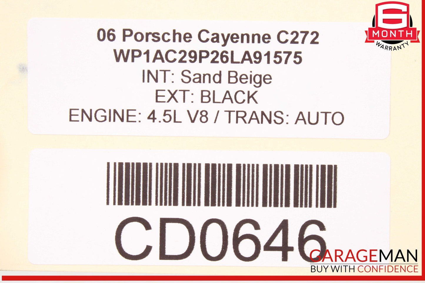 03-06 Porsche Cayenne 955 Front Subframe Cross Member Sub Frame Crossmember
