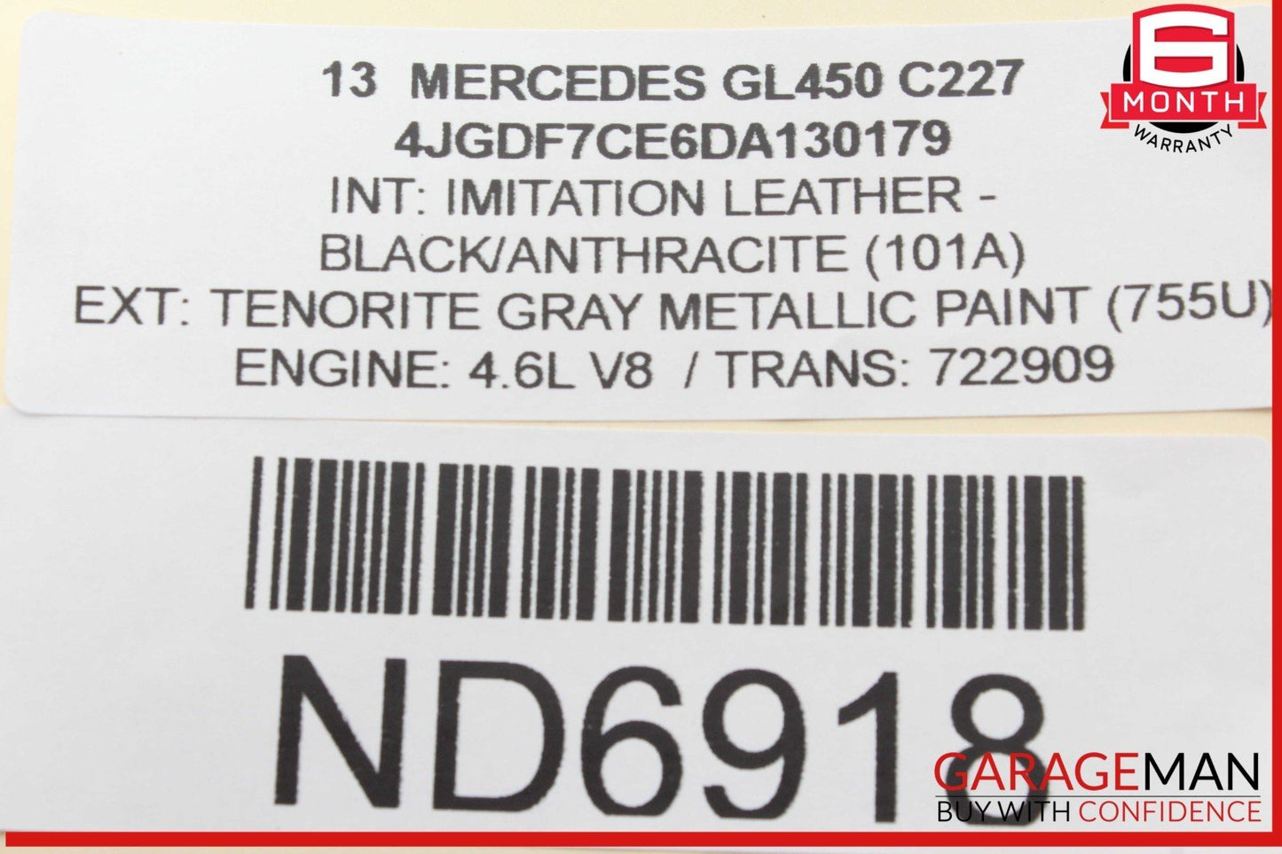 12-19 Mercedes X166 GL450 Front Overhead Dome Light Lamp Gray 1669062301 OEM