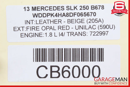 08-20 Mercedes W204 C250 GLK350 SLK250 Front Left Side Door Lock Latch Actuator