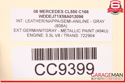 07-10 Mercedes W216 CL550 CL600 CL63 AMG Right Passenger Side Fender Panel OEM