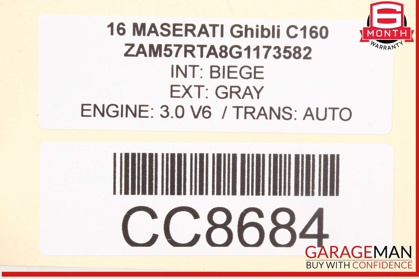 14-22 Maserati Ghibli M157 Rear Left Driver Side Interior Door Panel OEM
