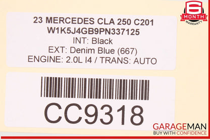 20-23 Mercedes C118 W118 CLA250 Rear Seat Lower Bottom Cushion OEM