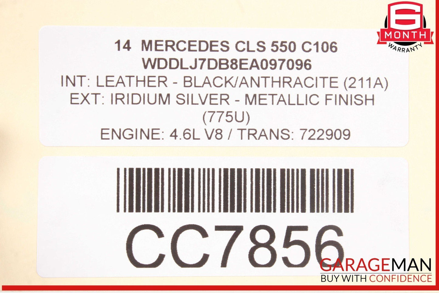 12-18 Mercedes W218 CLS550 Front Left Driver Side Exterior Door Shell OEM