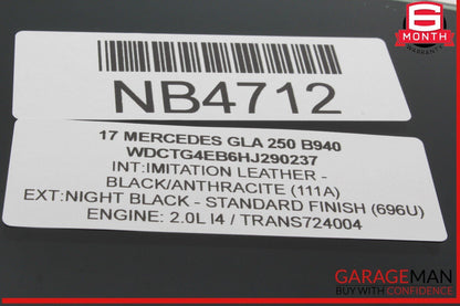 15-20 Mercedes X156 GLA250 GLA45 AMG Front Right Side Door Window Glass OEM