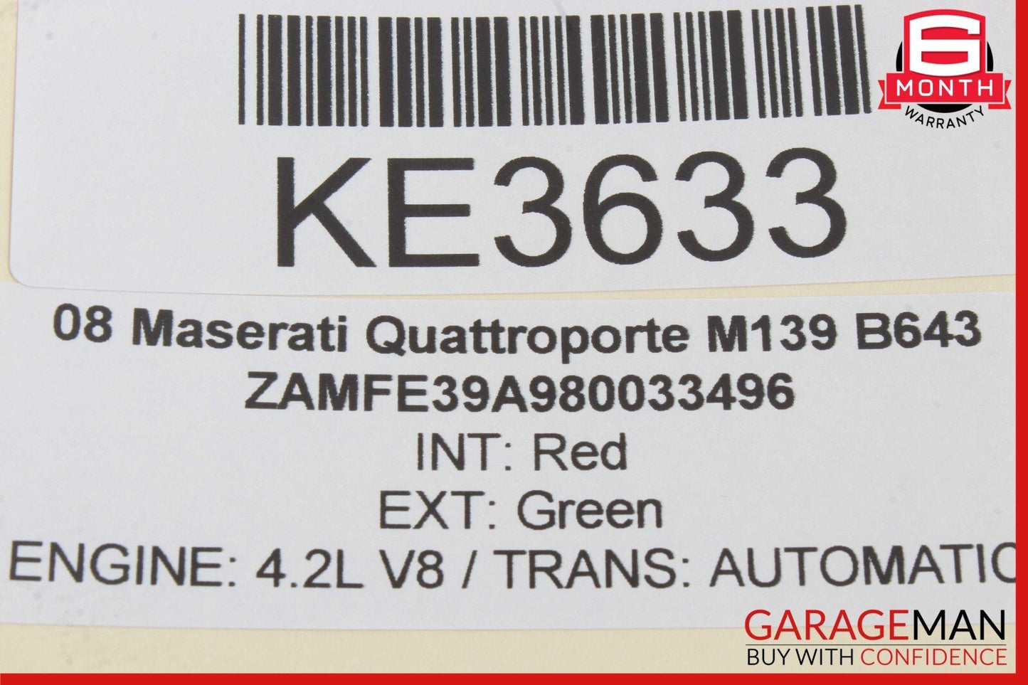 03-08 Maserati Quattroporte M139 Rear Center Console Arm Rest Armrest OEM