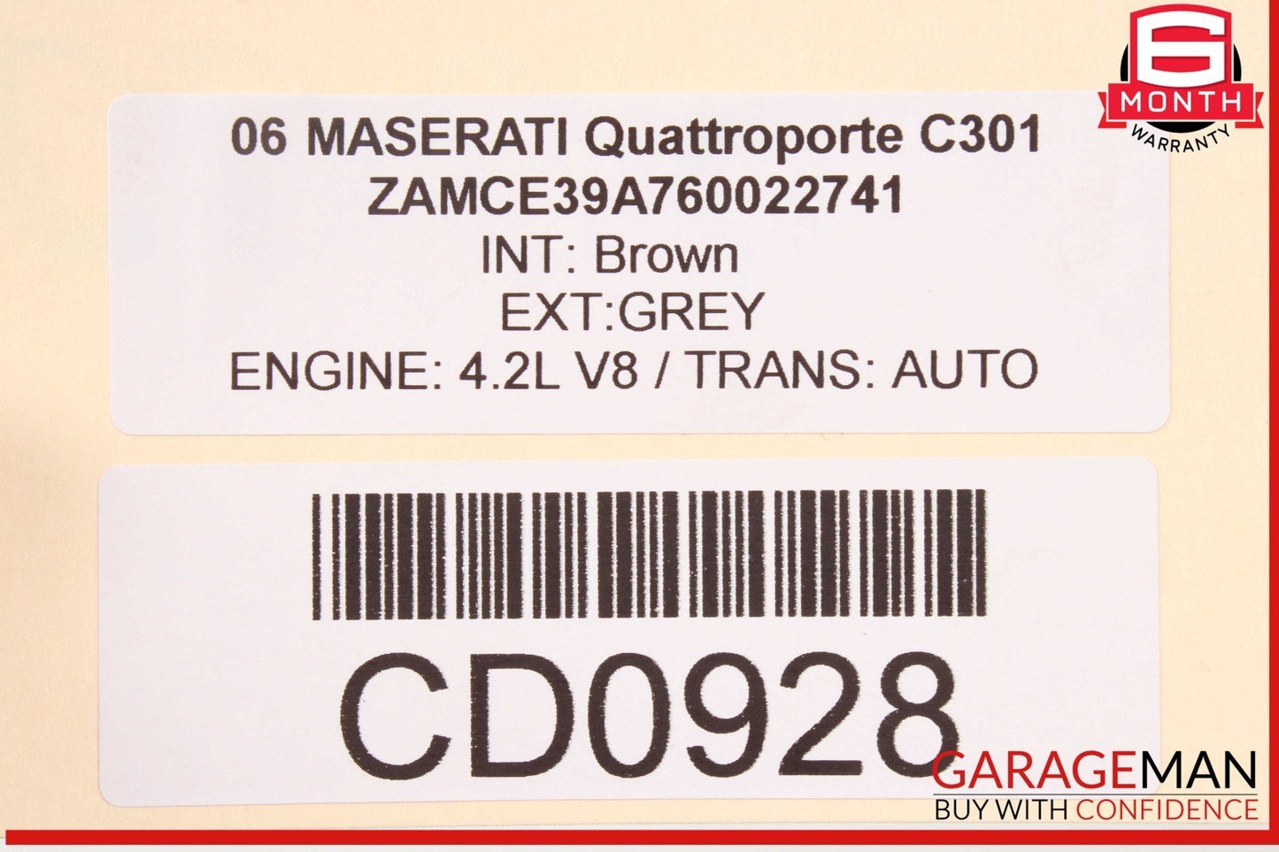 03-08 Maserati Quattroporte M139 Rear Right Side Lower Bottom Seat Cushion OEM