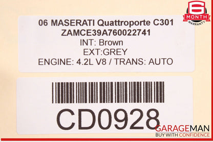 03-08 Maserati Quattroporte M139 Rear Right Side Lower Bottom Seat Cushion OEM