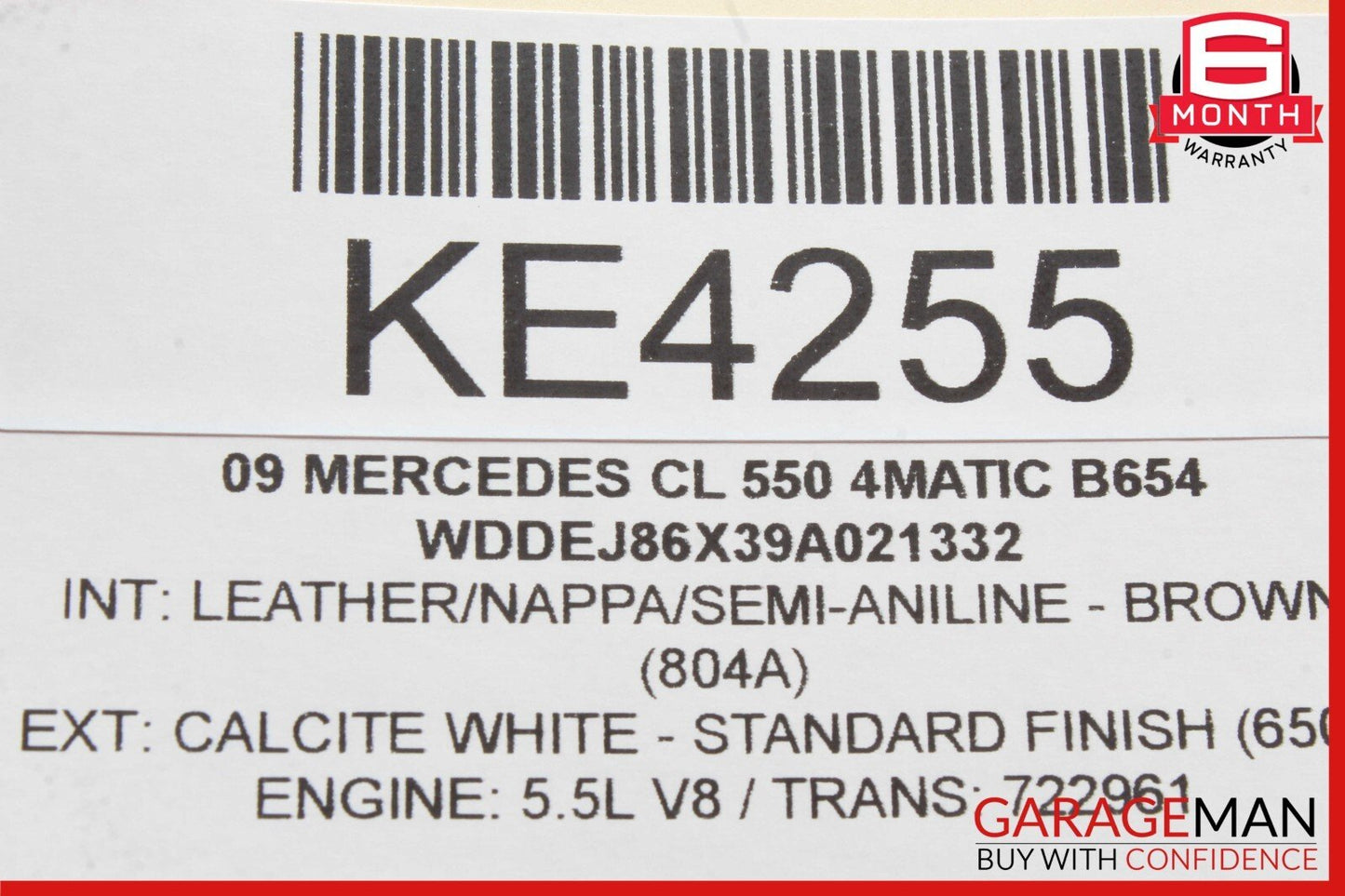 07-14 Mercedes W216 CL550 CL600 Right Passenger Door Handle Keyless Go White