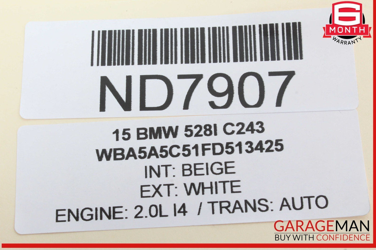 11-16 BMW 528i 535i 550i F10 Rear Power Distribution Fuse Box Module OEM