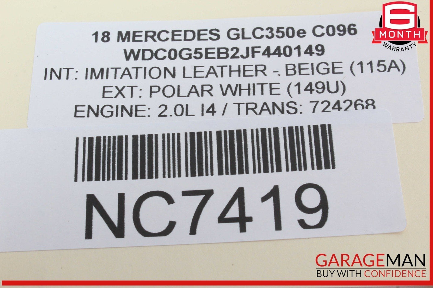 18-20 Mercedes X253 GLC350e Rear Liftgate Lock Latch Actuator 0997400600 OEM