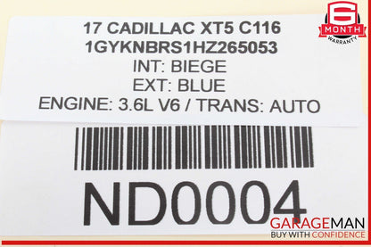17-20 Cadillac XT5 Engine Radiator Cooling Fan ABL500HT OEM