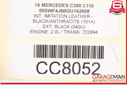 15-20 Mercedes W205 C300 GLC300 RWD Rear Sub Frame Crossmember Cradle Assembly