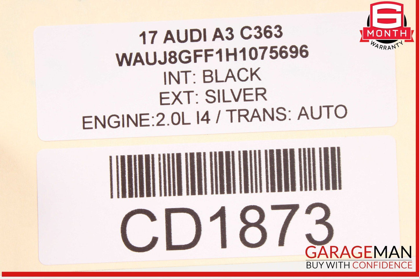 15-20 Audi A3 Front Right Exterior Door Shell Panel OEM