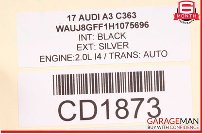 15-20 Audi A3 Front Right Exterior Door Shell Panel OEM