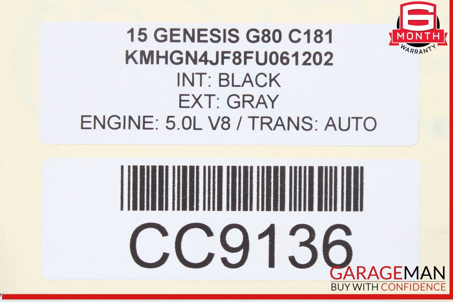15-20 Hyundai Genesis G80 Gas Fuel Tank Reservoir Assembly OEM