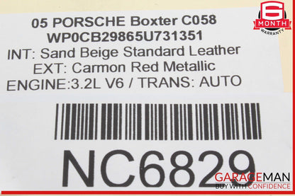 05-12 Porsche Boxster 987 Rear Trunk Lid Lock Latch Actuator 98751205301 OEM