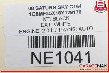07-10 Saturn Sky Front Right Passenger Side Halogen Headlight Lamp OEM