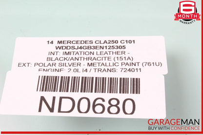 14-18 Mercedes W117 CLA250 Front Right Passenger Door Window Auto Glass OEM