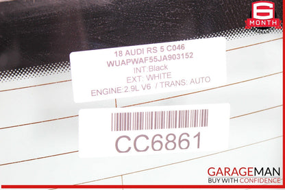 18-24 Audi RS5 S5 A5 Quattro Rear Windshield Window Glass OEM