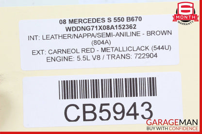 07-14 Mercedes S350 S550 CL63 Front Right Side RWD Spindle Knuckle Hub Bearing