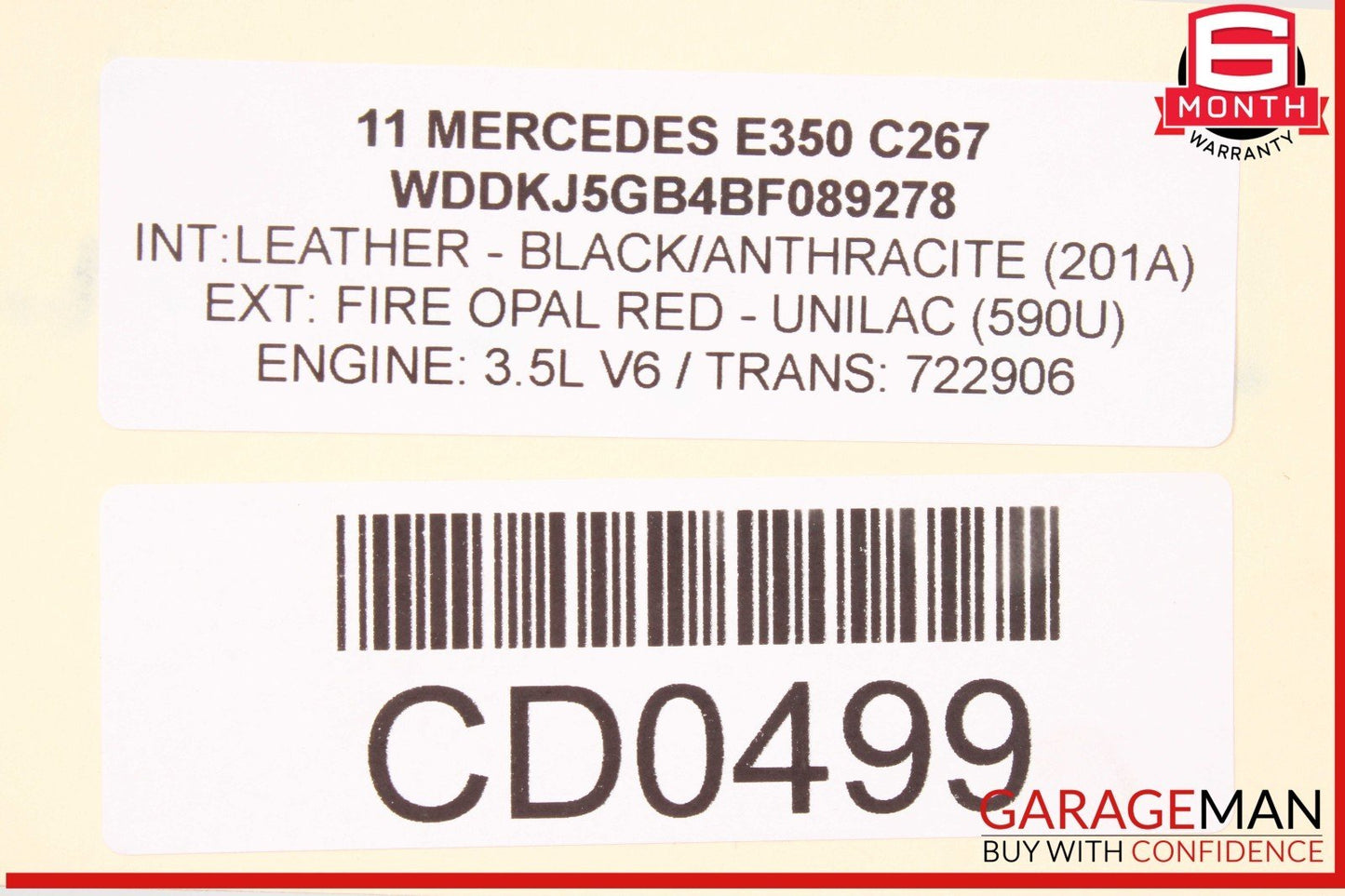 10-13 Mercedes W207 E350 E550 Front Reinforcement Bar Radiator Support Clip OEM