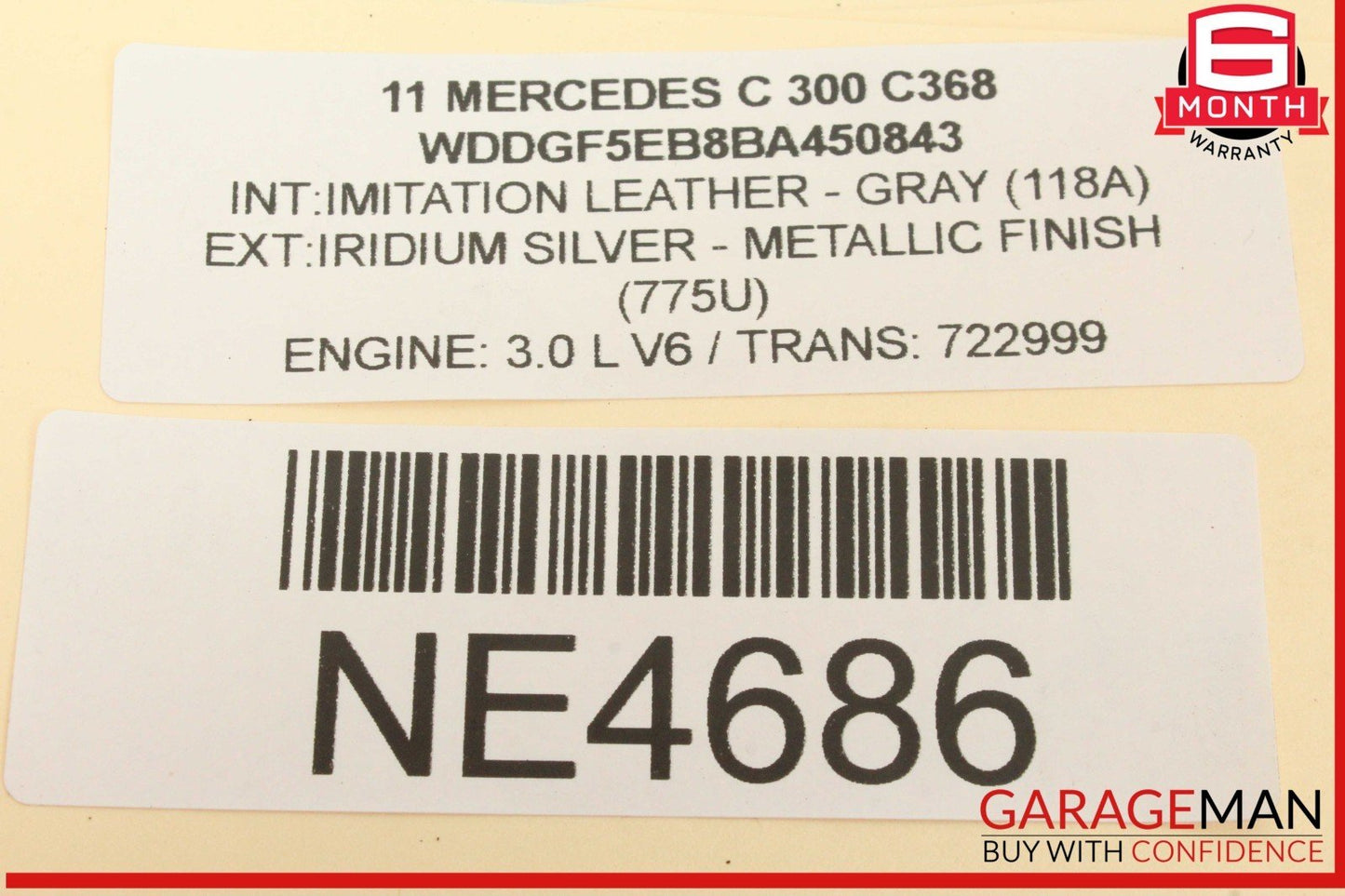 08-11 Mercedes W204 C300 C350 Rear Right Side Tail Light Lamp 2048200264 OEM