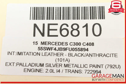 15-18 Mercedes W205 C300 C350e C400 Center Console Trim Bezel 2056805207 OEM