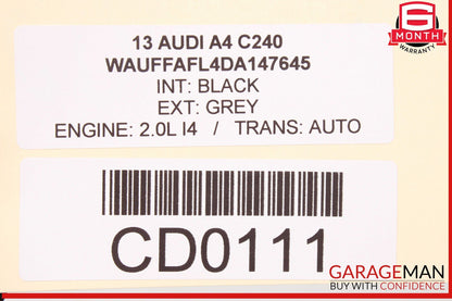 09-16 Audi A4 S4 Rear Right Passenger Side Door Shell Panel OEM
