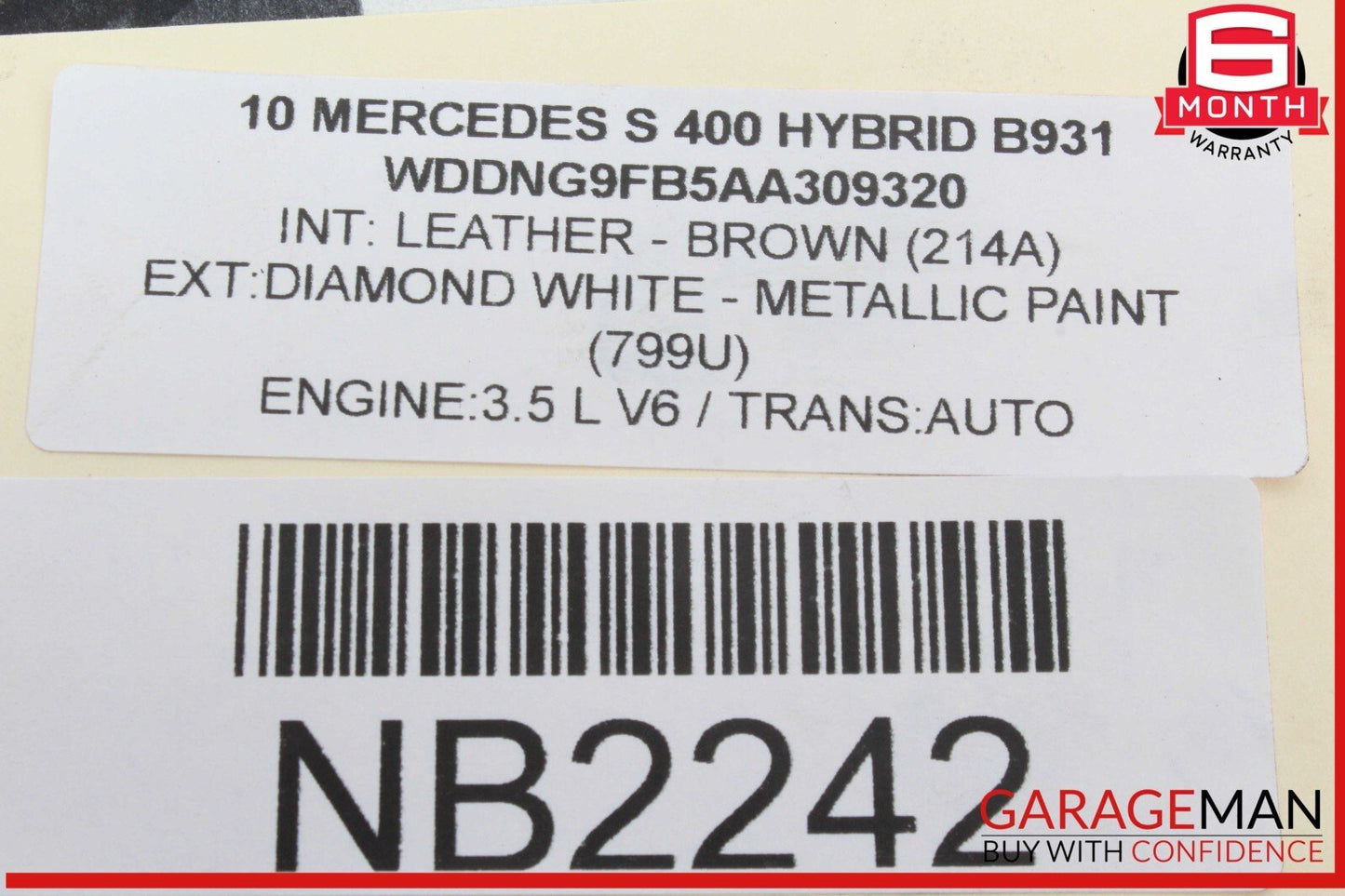 07-14 Mercedes W221 S400 Hybrid Rear Left & Right Side Brake Calipers Set OEM