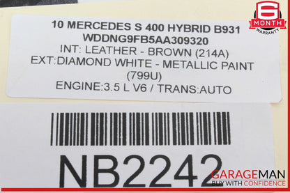 07-14 Mercedes W221 S400 Hybrid Rear Left & Right Side Brake Calipers Set OEM