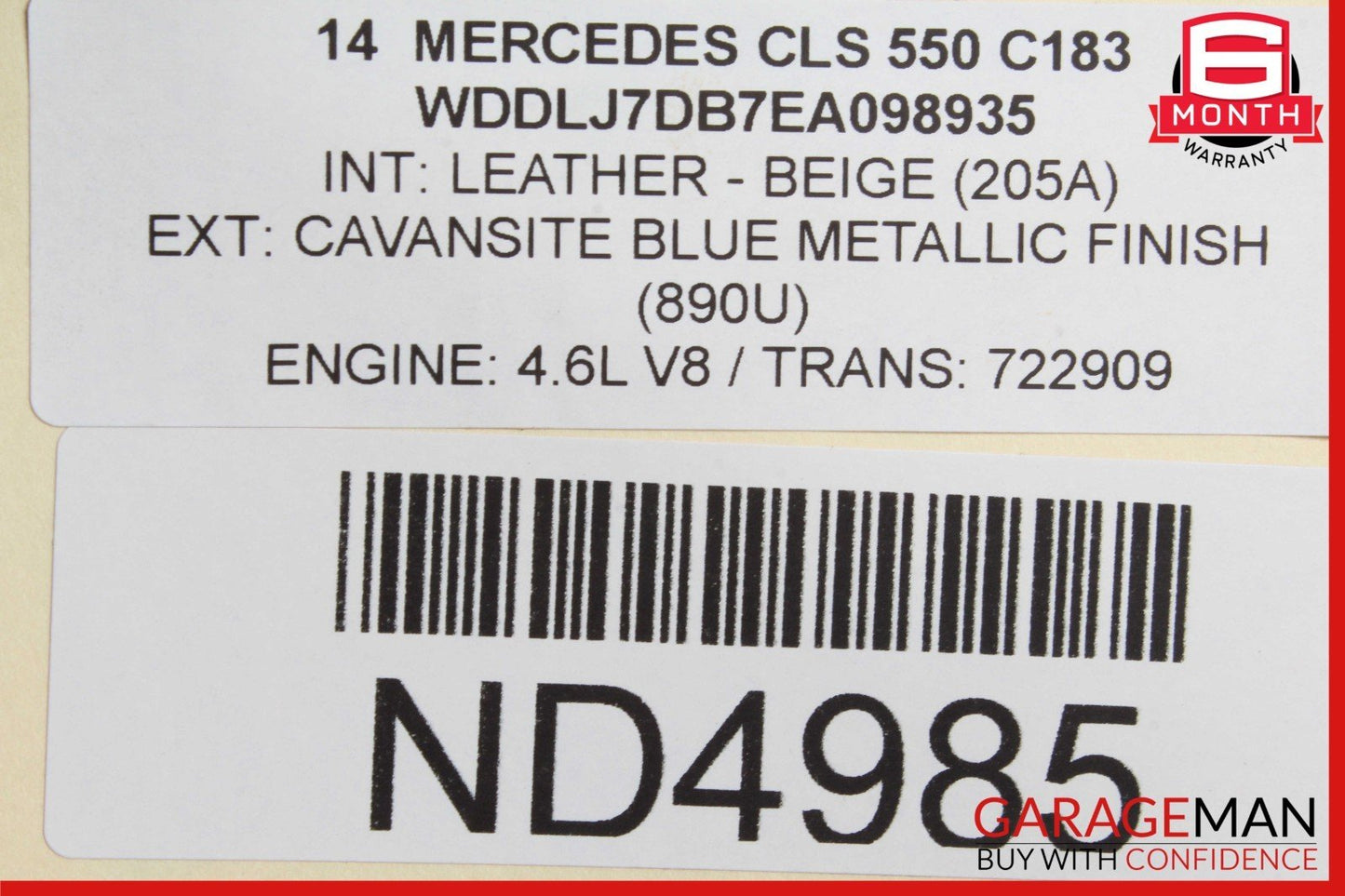 12-17 Mercedes W218 CLS550 S550 7G Tranny Automatic Transmission 722.909 85k