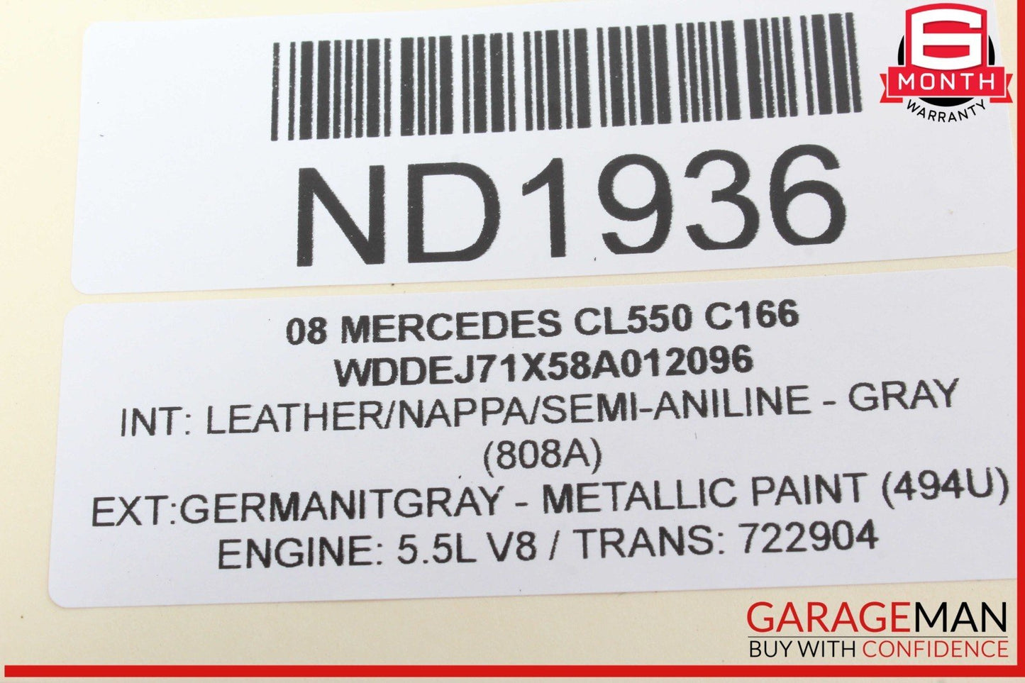 07-09 Mercedes W216 CL550 S550 CL600 Rear Trunk SAM Fuse Box Module Assembly OEM