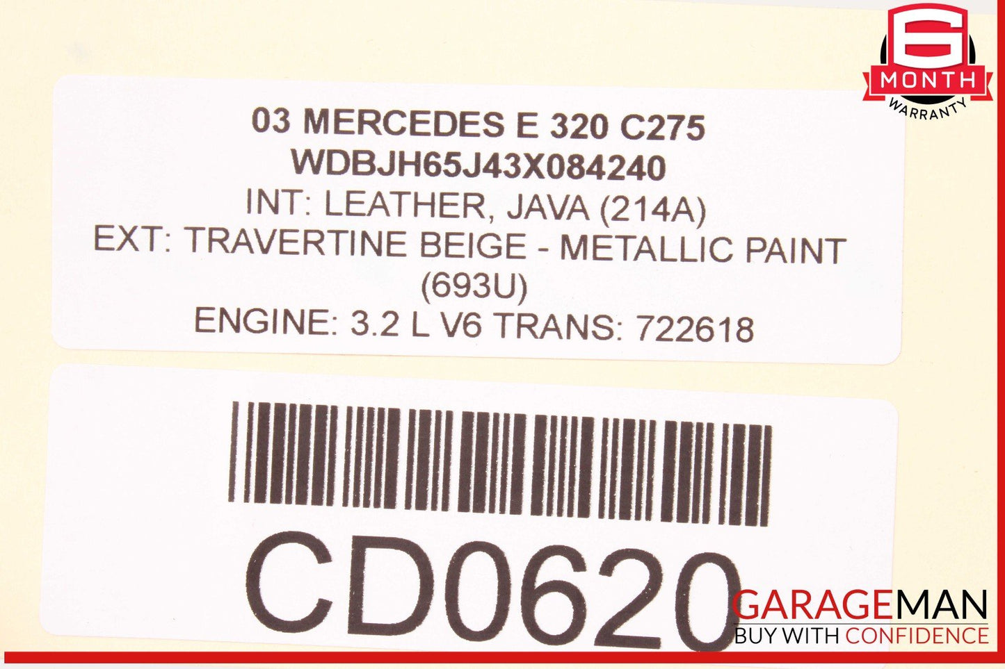 98-02 Mercedes W210 E320 Wagon Rear 3rd Row Lower Bottom Seat Cushion Cover OEM